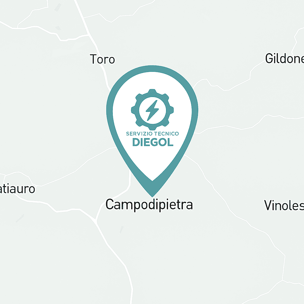 Mappa del territorio molisano con riferimento a Campodipietra